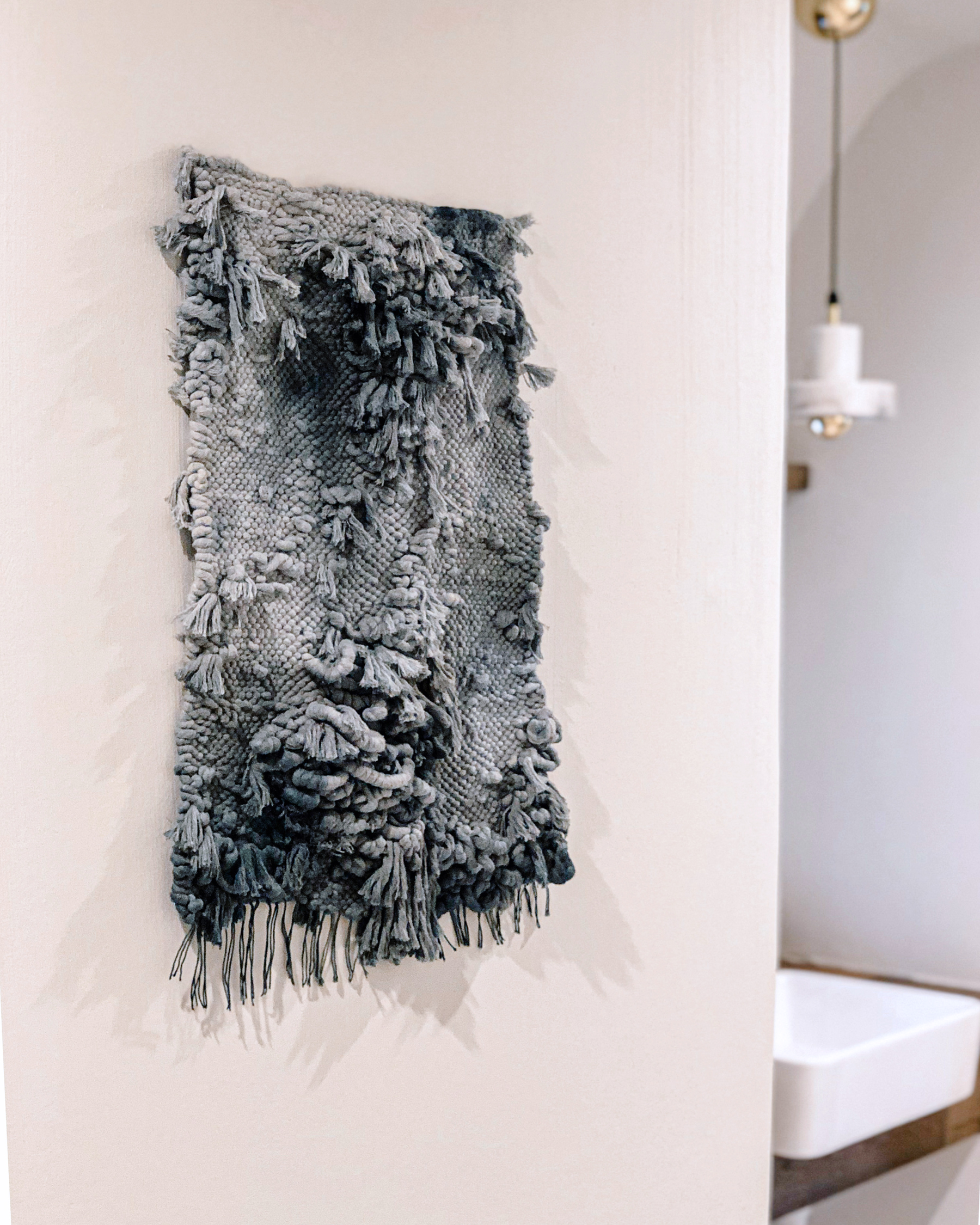 loose woven handmade wallhanging tapestry